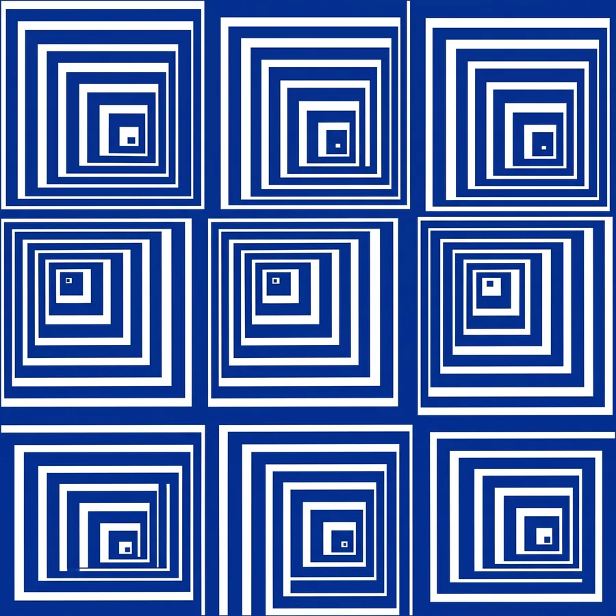 Op-art abstraction from Flight and Illusion by Trish Duggan