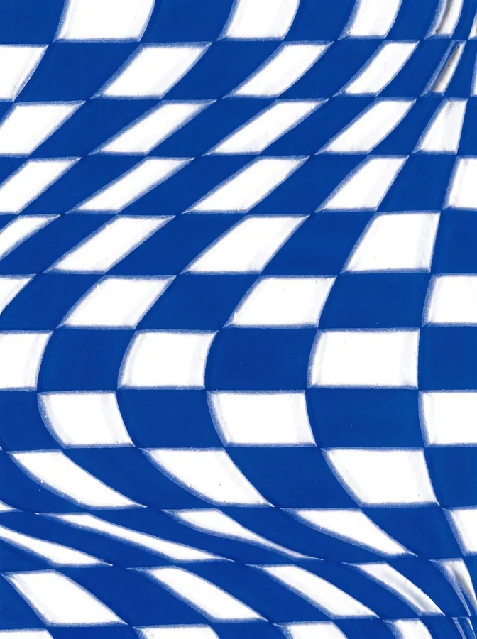 Op-art abstraction from Flight and Illusion by Trish Duggan