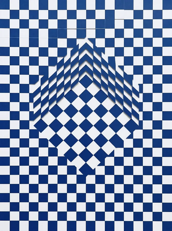 Op-art abstraction from Flight and Illusion by Trish Duggan