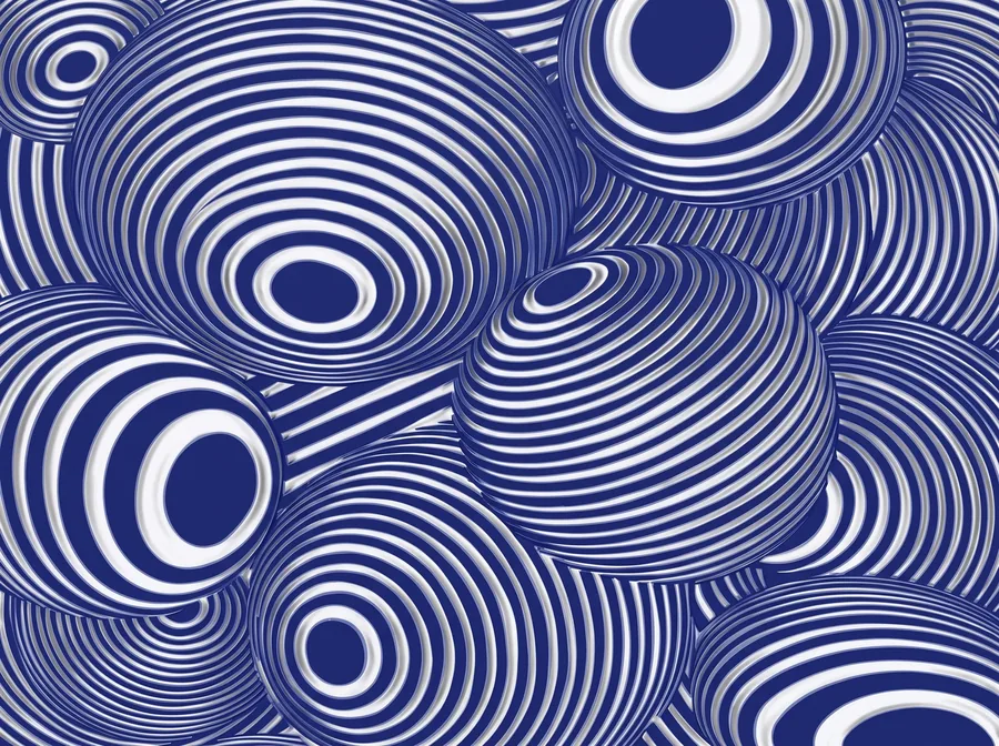 Op-art abstraction from Flight and Illusion by Trish Duggan