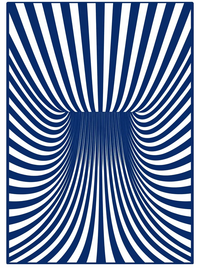 Op-art abstraction from Flight and Illusion by Trish Duggan