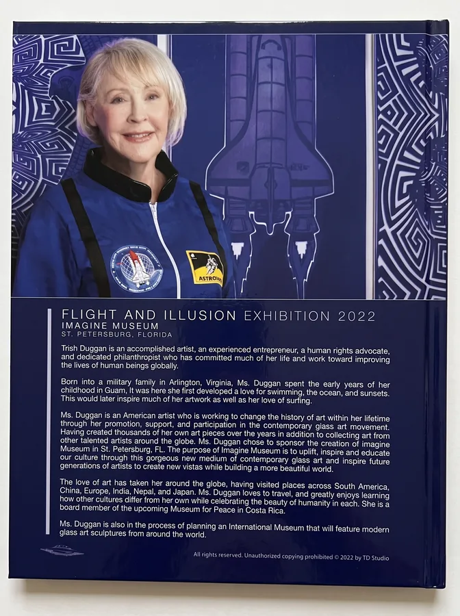 Bio / inside back flap from Flight and Illusion by Trish Duggan