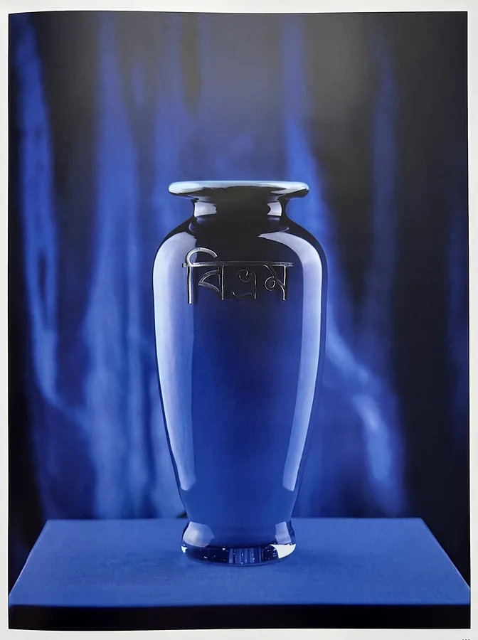 Etched glass vase from Flight and Illusion by Trish Duggan